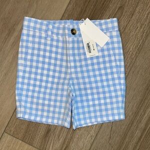 Janie and Jack Blue Gingham Shorts Size 3 NWT!